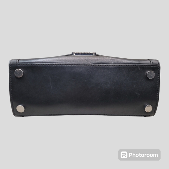 Michael Kors MK Whitney Leather Small Satchel Handbag Black Crossbody Neutral - Picture 5 of 12